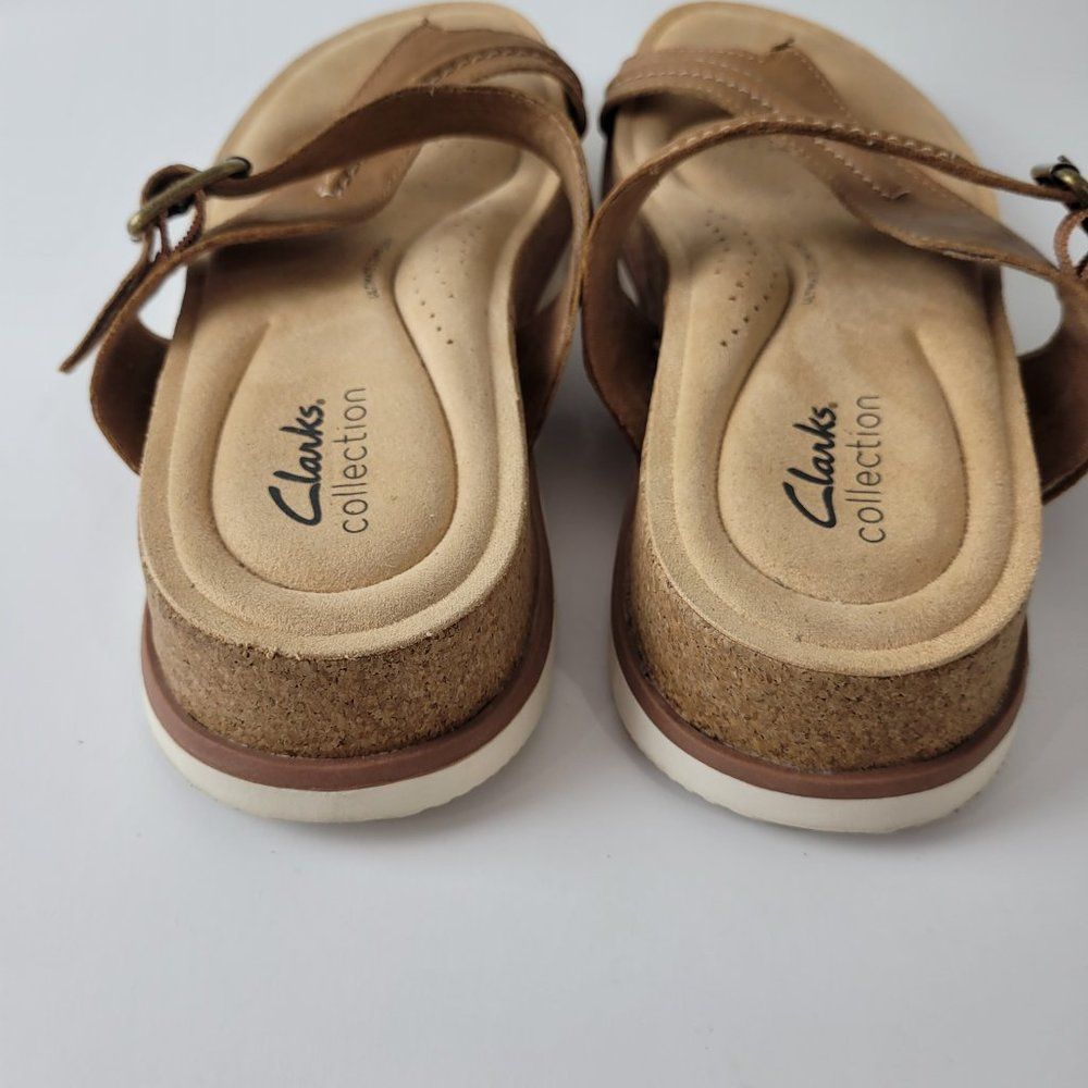Clarks Sandals Womens 8 Brown Brynn Madi Toe Post Buckle Ultimate Comfort - Picture 5 of 12